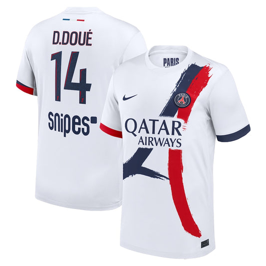 Maillot Extérieur Stadium PSG Nike 25/26 avec flocage D. Doué 14
