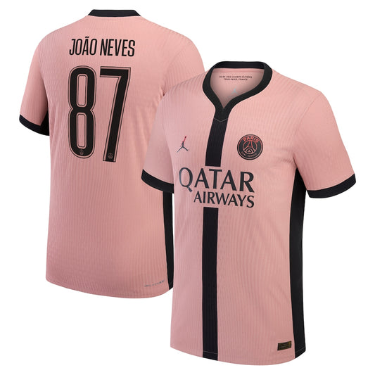 Maillot Third Match PSG Jordan Dri-FIT ADV 24/25 - Flocage Coupe João Neves 87