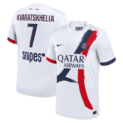 Maillot Extérieur Stadium PSG Nike 25/26 avec flocage Kvaratskhelia 7