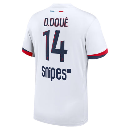 Maillot Extérieur Stadium PSG Nike 25/26 avec flocage D. Doué 14
